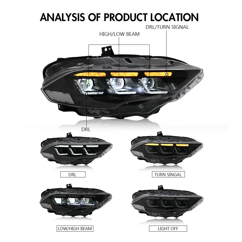 i5Autohaus S650 Style Headlights for 18-23 Mustang image 2