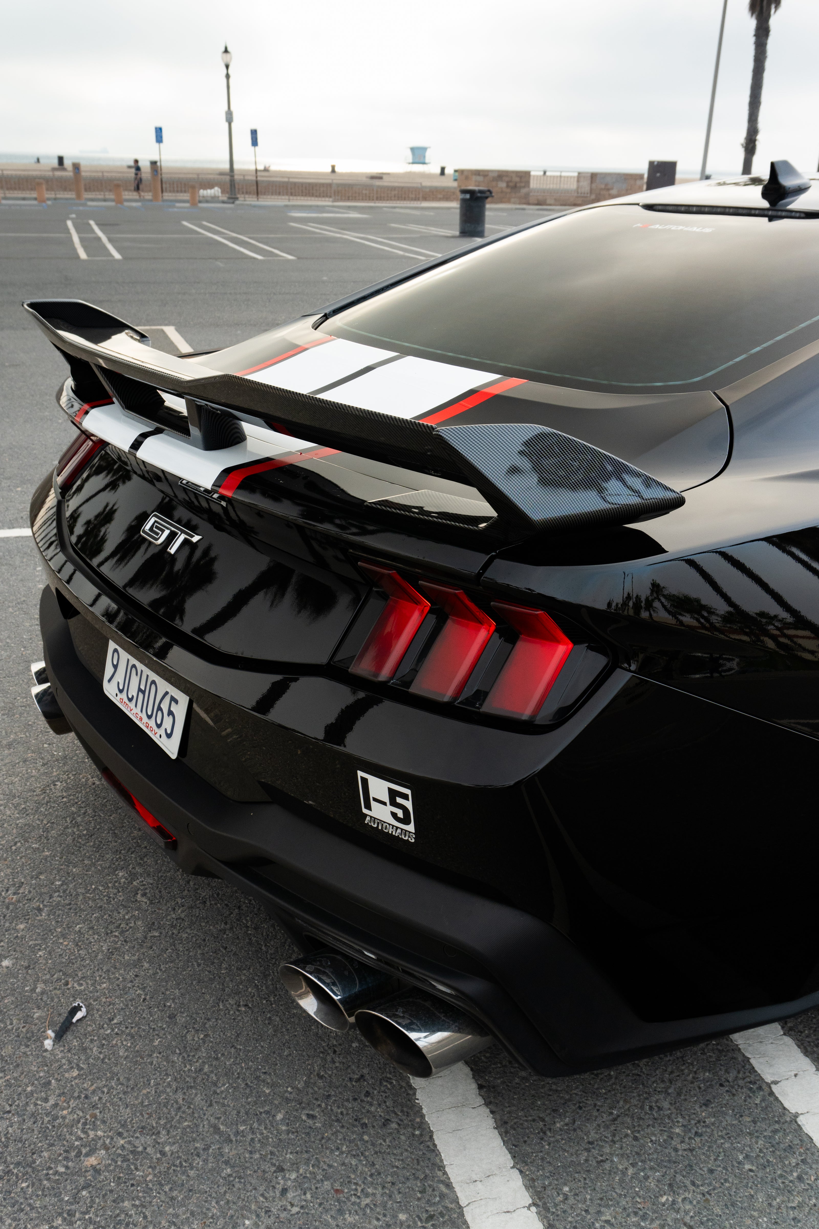 i5Autohuas Carbon Finish Dark Horse  Style Spoiler for 2024-2025 Mustang image 4