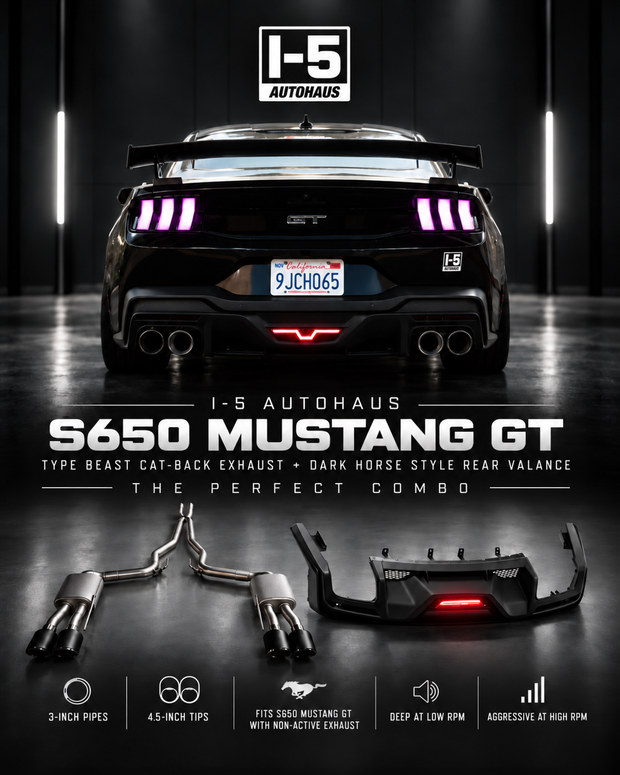 i-5Autohaus Type Beast Exhaust for 2024-2027 Mustang w/o Active Exhaust