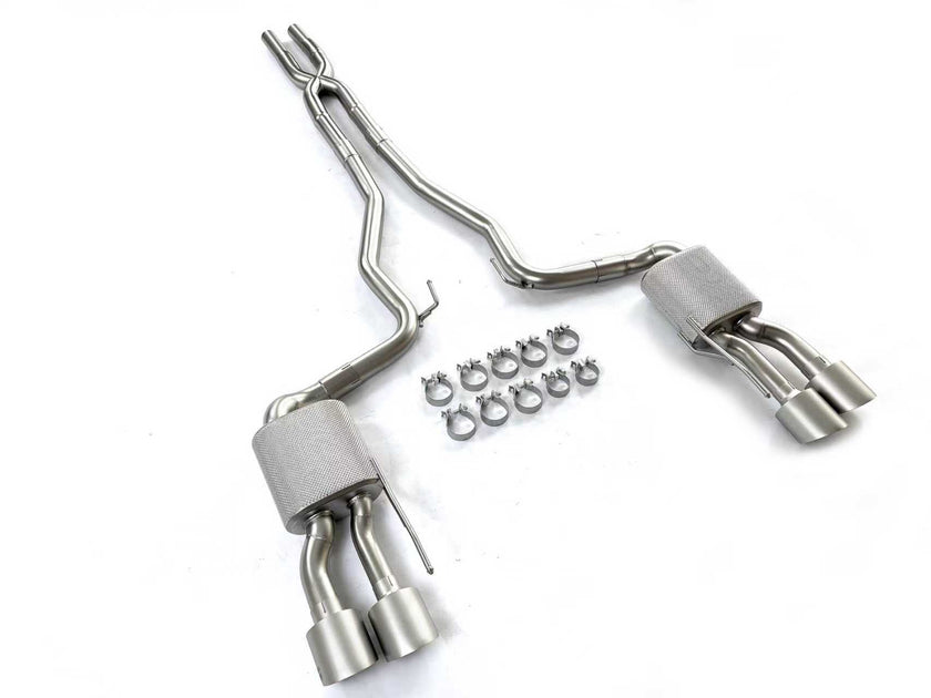 i-5Autohaus 2024-2026 Mustang Cat-back Quad Tips Exhaust