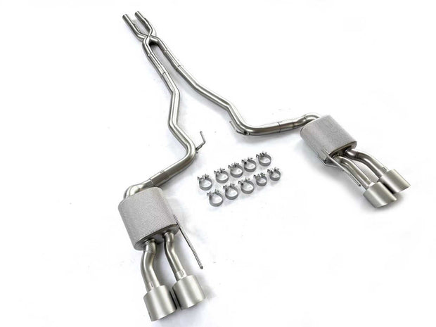 i-5Autohaus 2024-2026 Mustang Cat-back Quad Tips Exhaust
