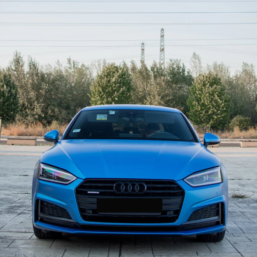 Satin Chrome Silk Azure Vinyl Wrap