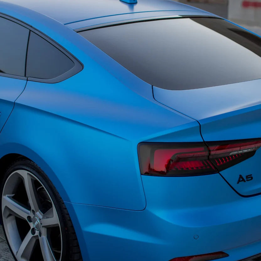 Satin Chrome Silk Azure Vinyl Wrap