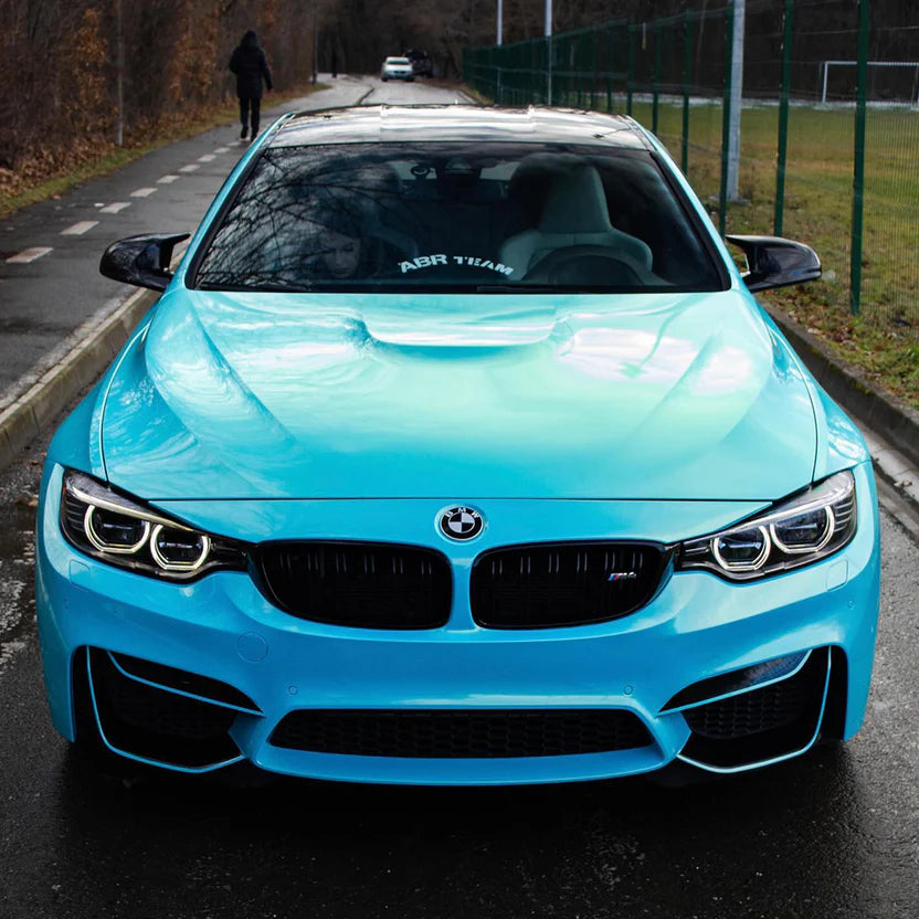 Candy Metallic Neon Light Blue Vinyl Wrap