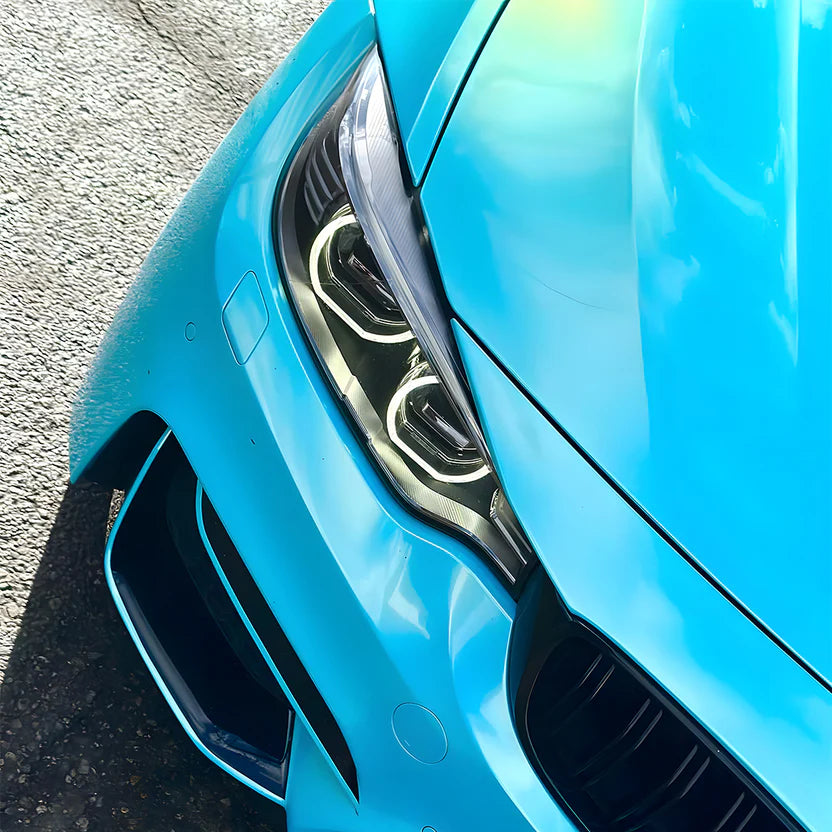 Candy Metallic Neon Light Blue Vinyl Wrap