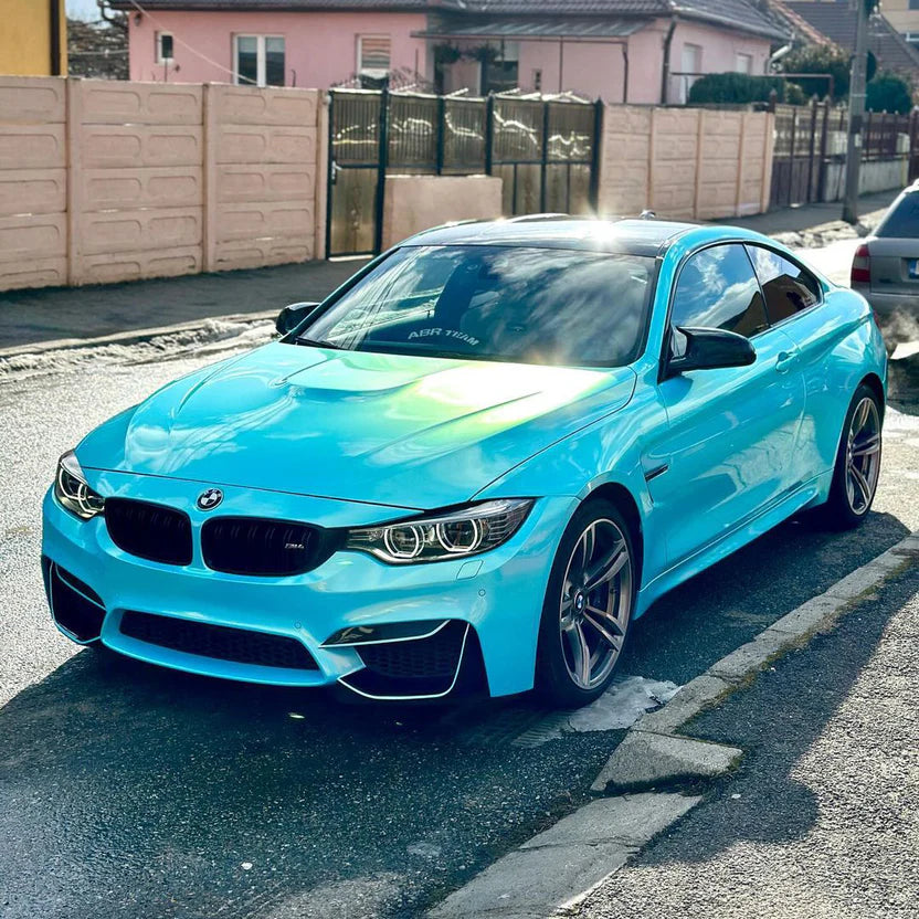 Candy Metallic Neon Light Blue Vinyl Wrap