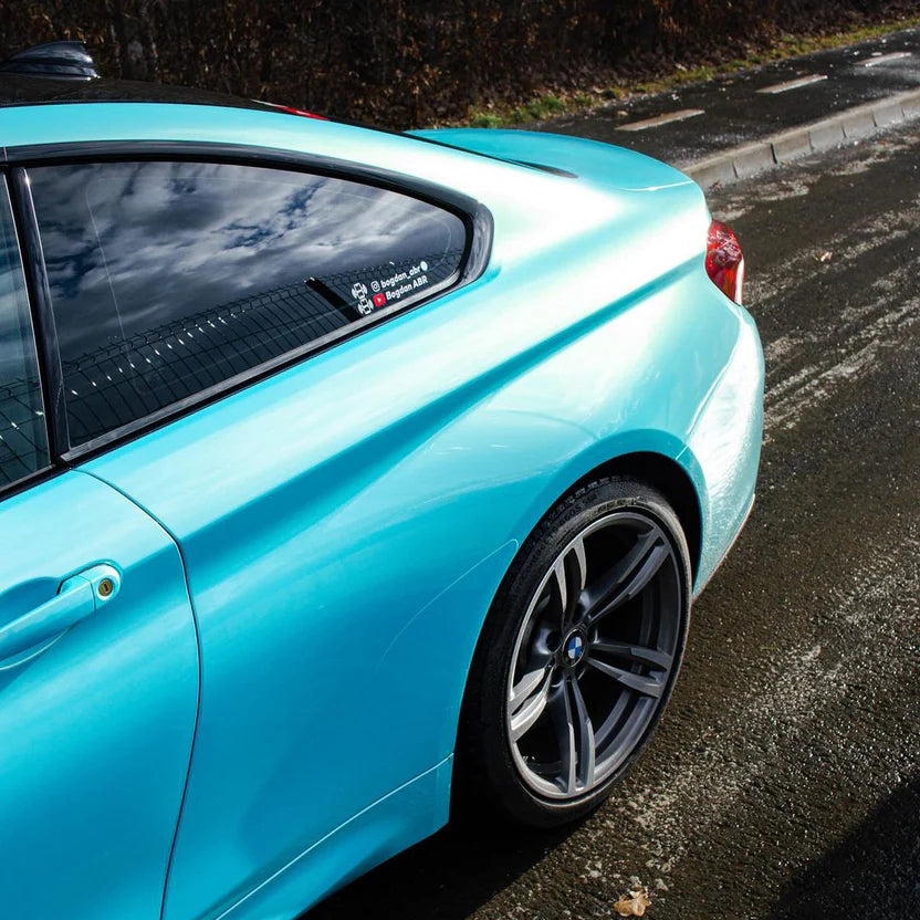 Candy Metallic Neon Light Blue Vinyl Wrap
