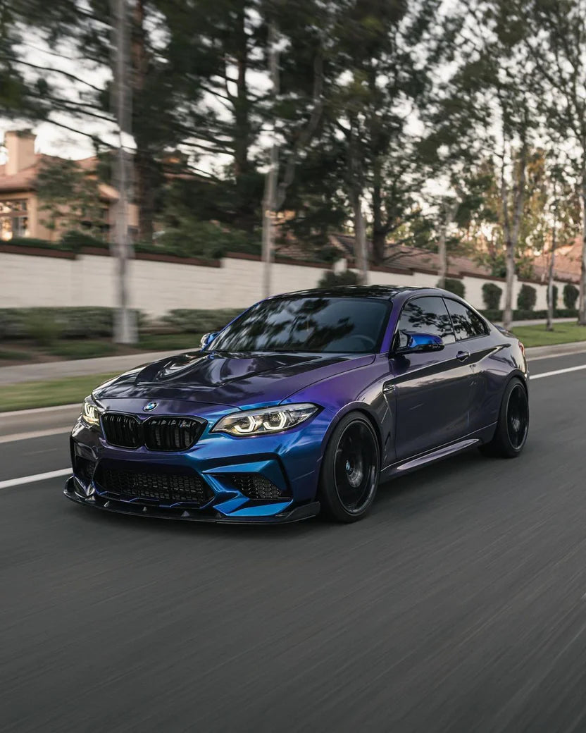 Satin Metallic Diamond Purple Blue Vinyl Wrap