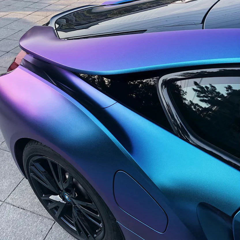 Satin Metallic Diamond Purple Blue Vinyl Wrap