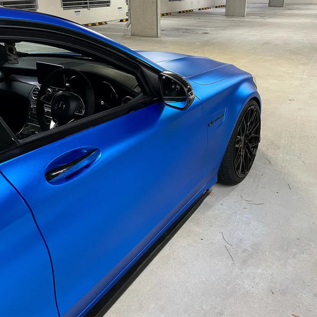 Satin Chrome Blue Vinyl Wrap
