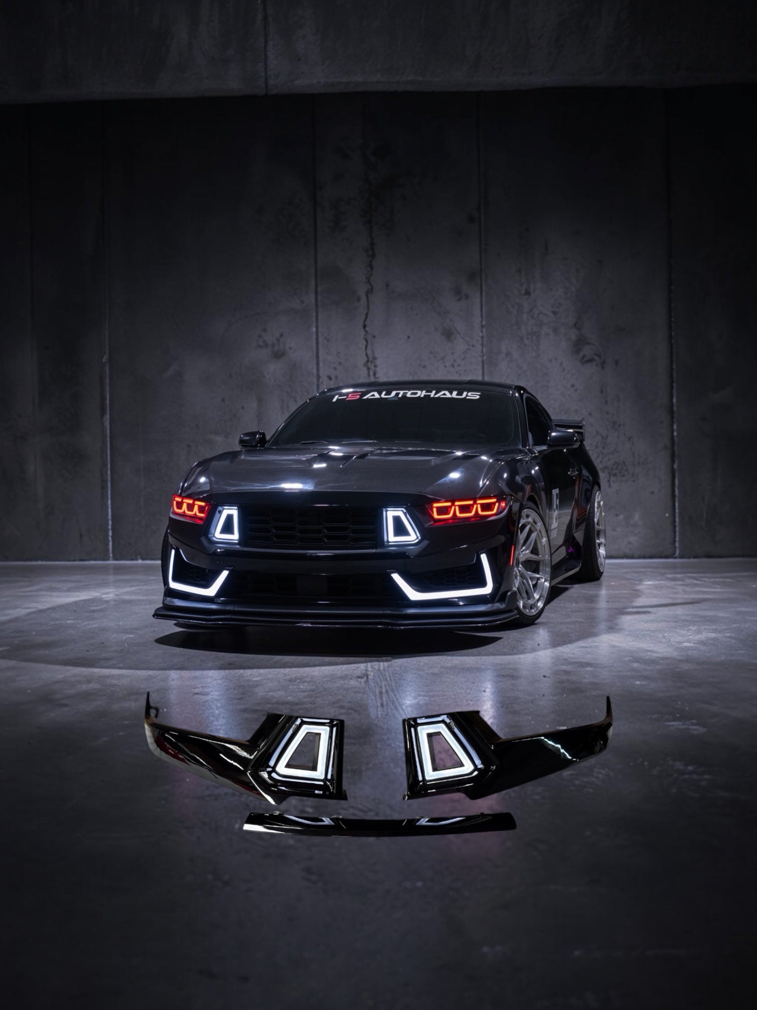 i-5Autohaus LED Air Induct Trim Covers for 2024-2026 Mustang Dark Horse
