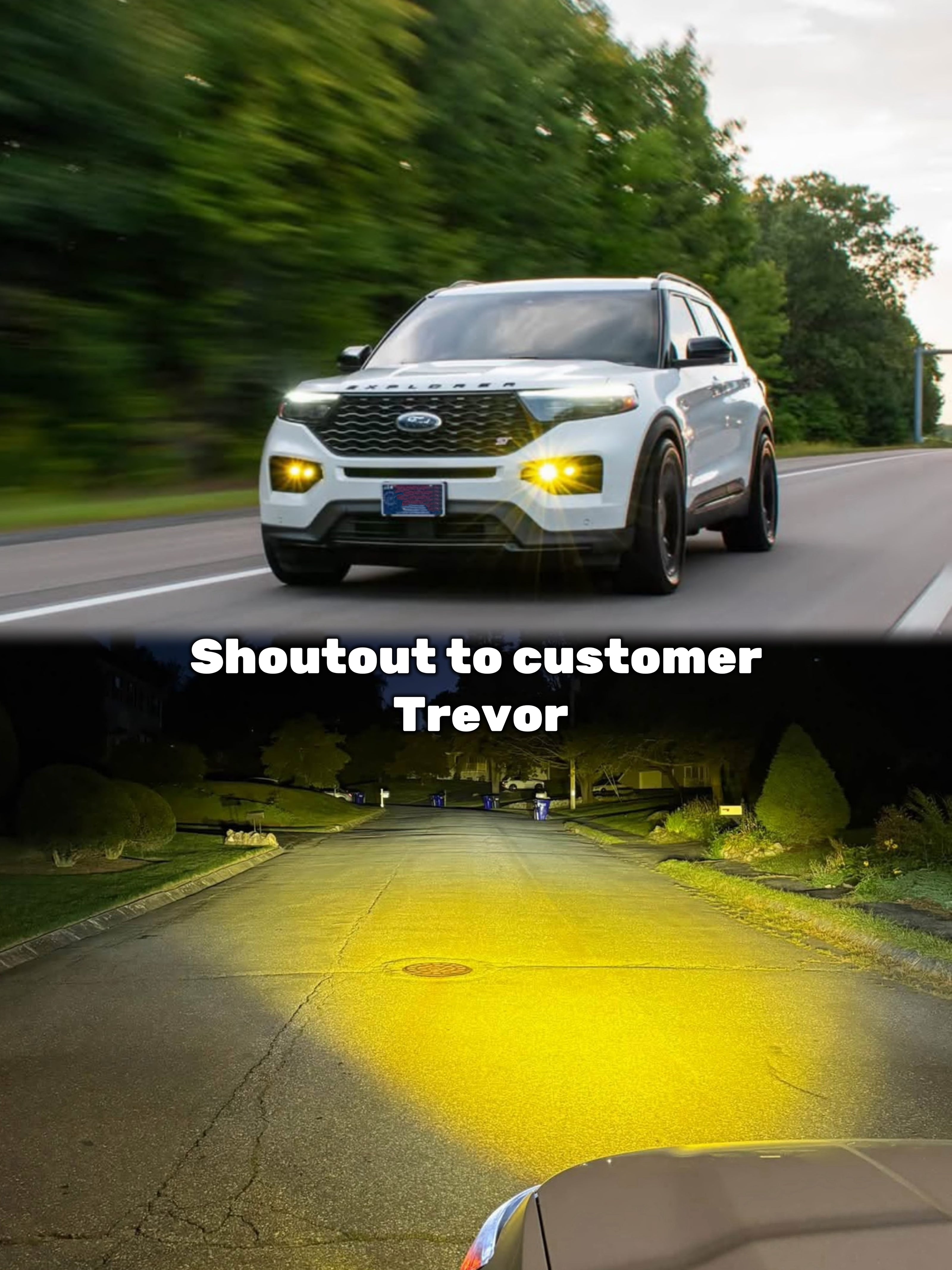 i-5Autohaus Raptor Style LED Fog Lights for 2020-2024 Ford Explorer
