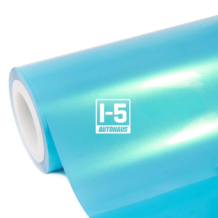 Candy Metallic Neon Light Blue Vinyl Wrap