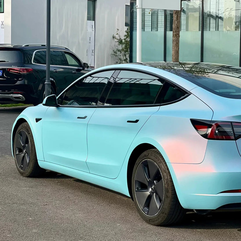 Matte Blue Shift Pink Vinyl Wrap