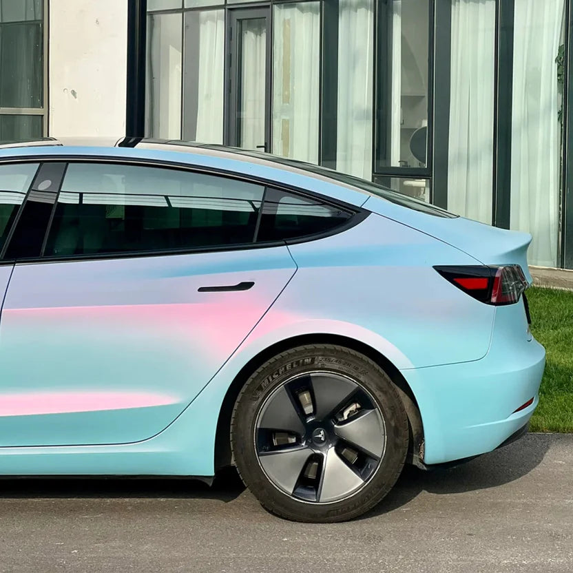 Matte Blue Shift Pink Vinyl Wrap
