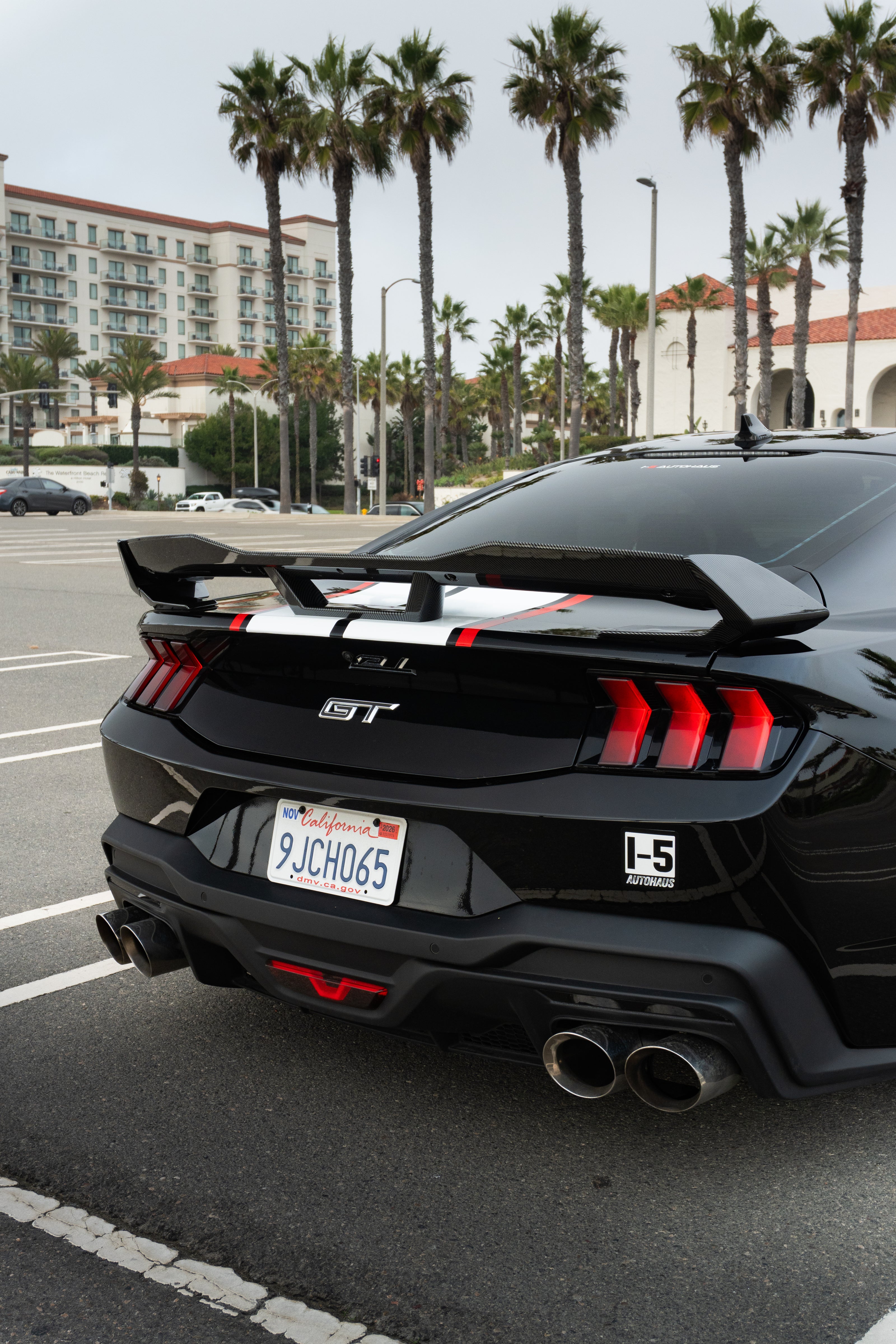 i5Autohuas Carbon Finish Dark Horse  Style Spoiler for 2024-2025 Mustang image 0