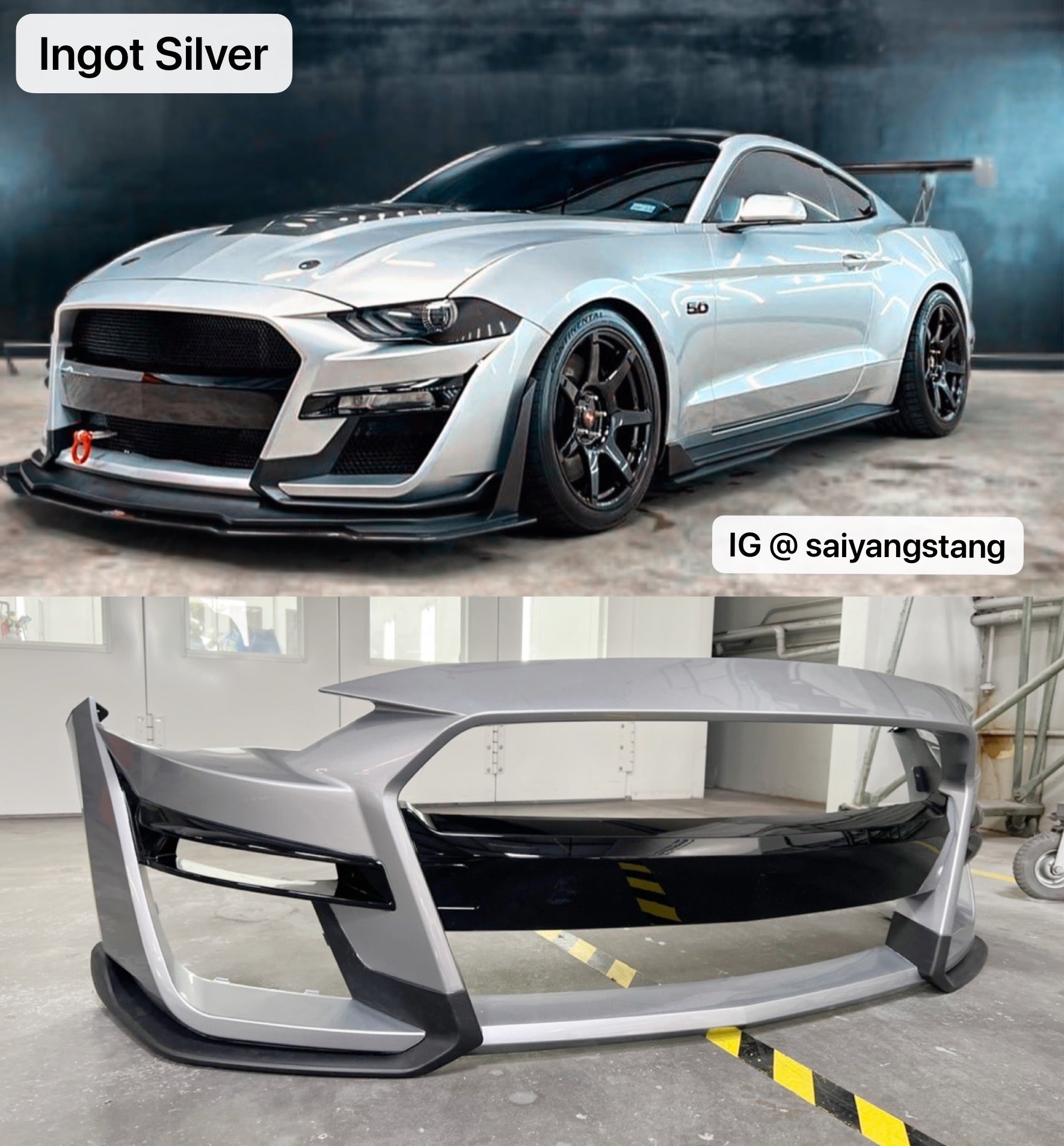 i5Autohaus 2018-2023 Mustang GT500 Style Bumper image 9
